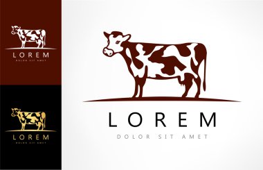 İnek logo vektör