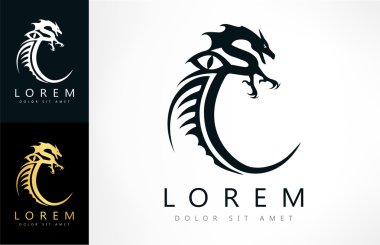 Dragon logo vektör