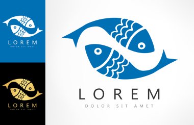 Balık logo vektör