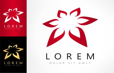 Soyut çiçek - vektör logosu