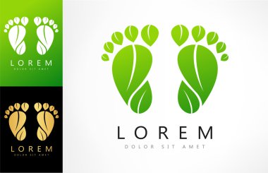 Ayak izi vektör logosu