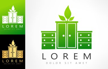 Mobilya vektör. Dolap illüstrasyon.