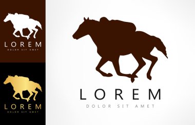 At logosu. Vektör çizim.