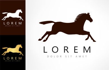 At logosu. Vektör çizim.