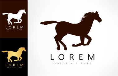 At logosu. Vektör çizim.