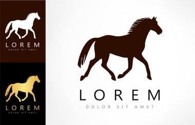 At logosu. Vektör çizim.