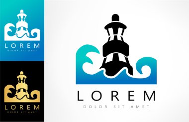 Deniz feneri vektör Logo