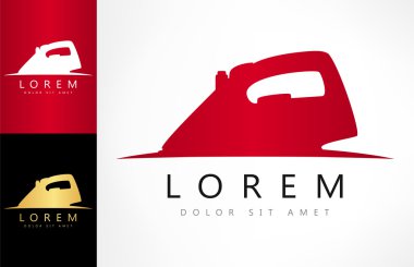 Electric iron symbol. Steam iron logo vector. vector