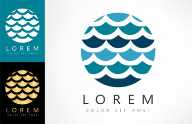 Dalga vektör simgesi. İş simgesi.