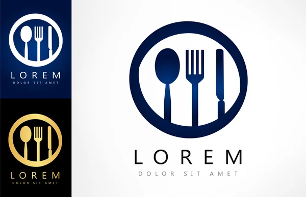 Talheres logotipo vetor —  Vetores de Stock