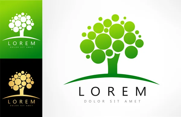 Albero verde logo vettoriale — Vettoriale Stock