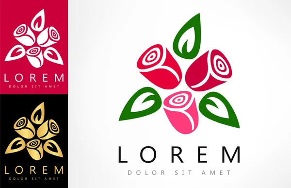 Logo vectoriel roses — Image vectorielle
