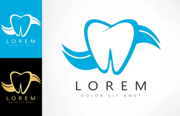 Logotipo do dente. ilustração vetorial . —  Vetores de Stock