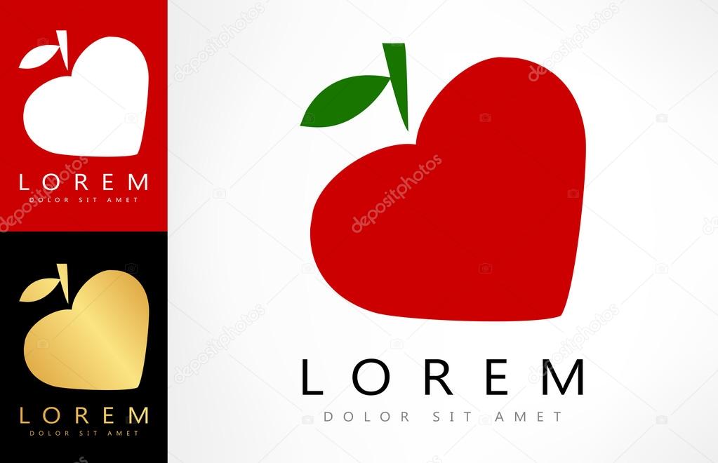 Apple vector logo. Vector graphic design elements for company logo.