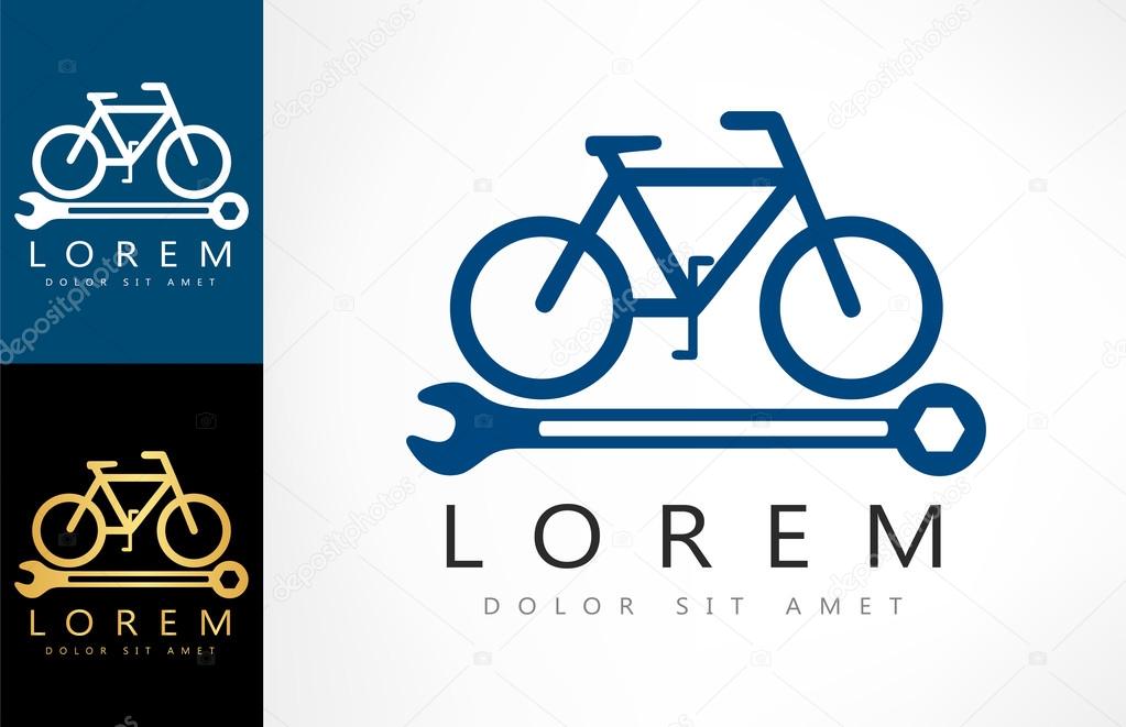 Bike repair logo - vector illustration