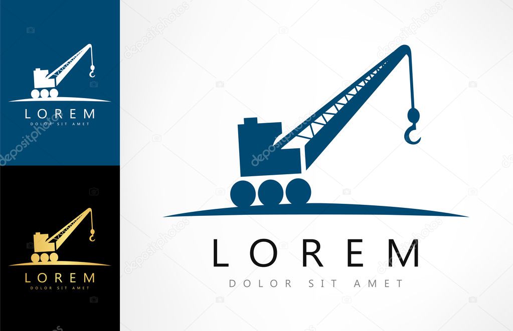 Crane symbol. vector illustration.