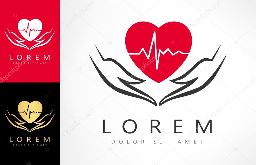 Illustration of save heart with heartbeat concept