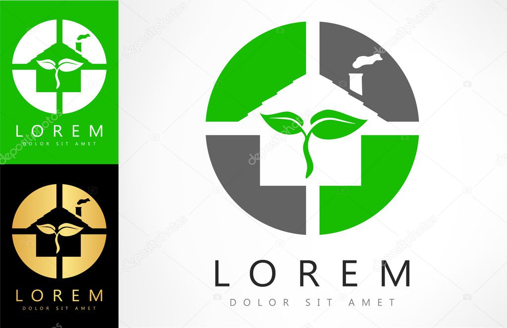 House logo. Vector graphic design elements for company logo.