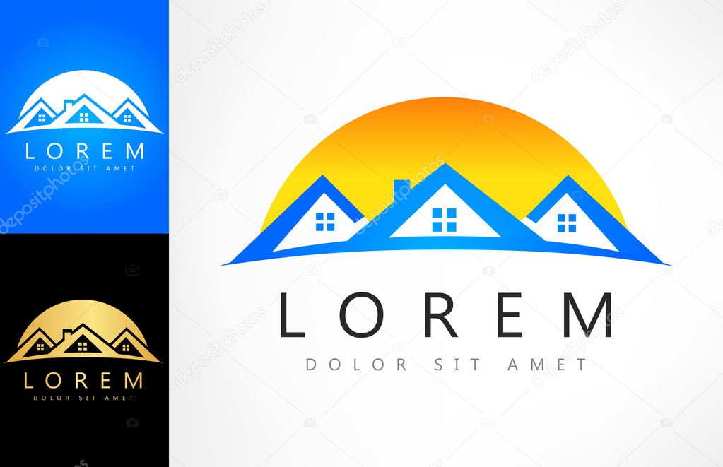 House logo. Vector graphic design elements for company logo.