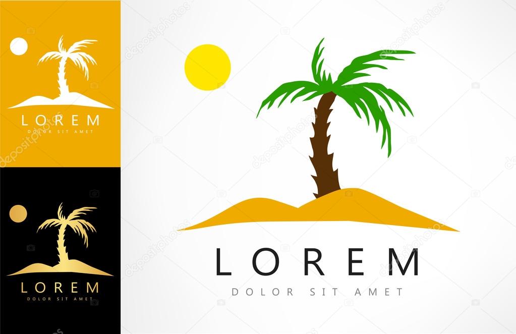 Tropical logo. Vector graphic design elements for company logo.