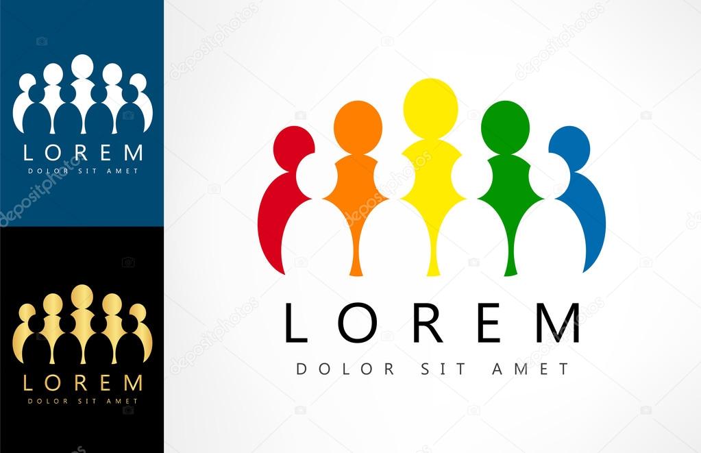 People logo. Vector illustration.
