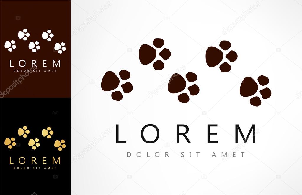 Paw print. Vector logo.