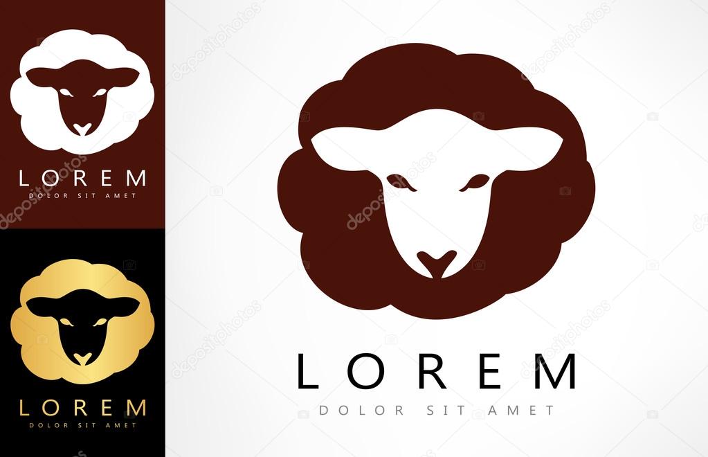 Sheep logo. Lamb vector.