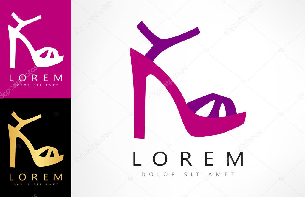 Shoes logo. Vector graphic design elements for company logo.