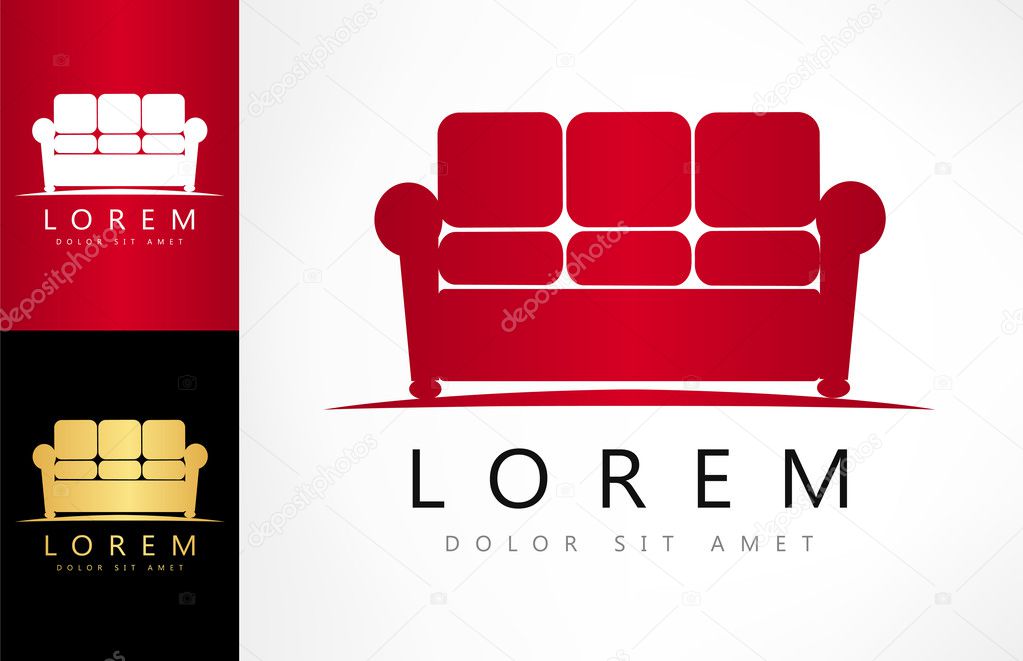 Furniture Sofa vector. Vector graphic design elements for company logo.