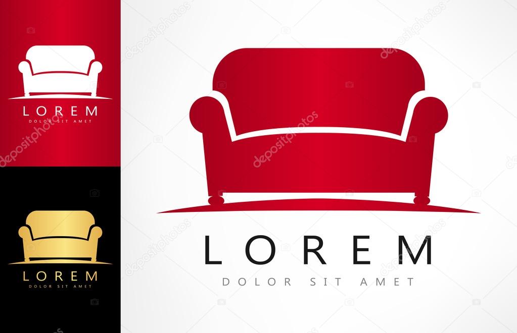 Furniture Sofa vector. Vector graphic design elements for company logo.