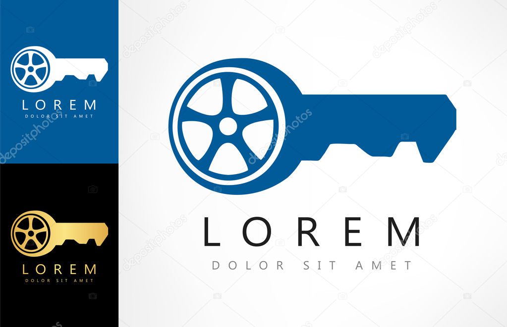 Car keys vector. Car logo.