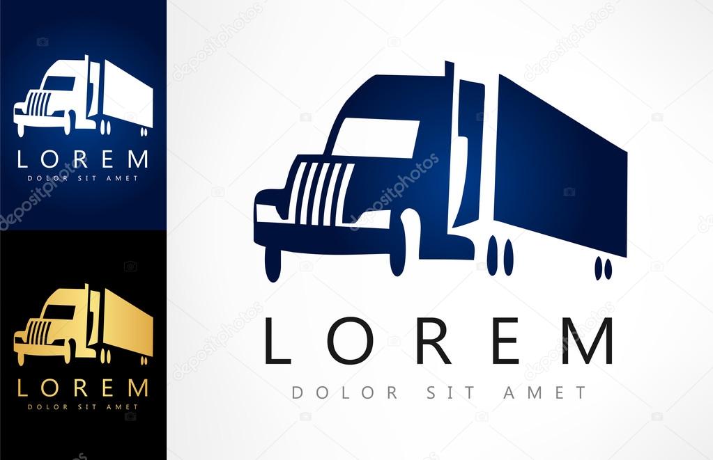 Truck logo vector. Vector graphic design elements for company logo.