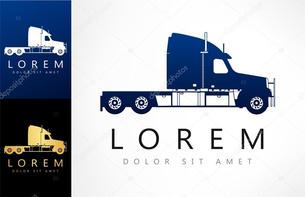 Truck logo vector. Vector graphic design elements for company logo.