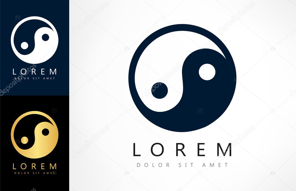 Yin Yang logo. Vector graphic design elements for company logo.