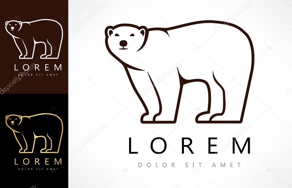 Bear vector. Vector graphic design elements for company logo.