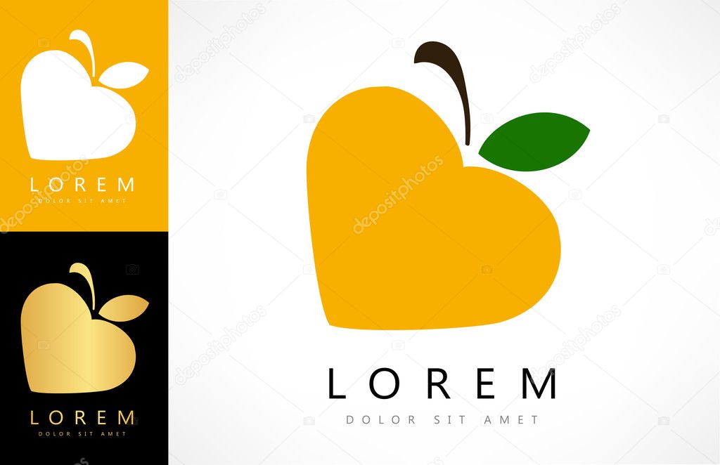 Apple vector logo. Vector graphic design elements for company logo.