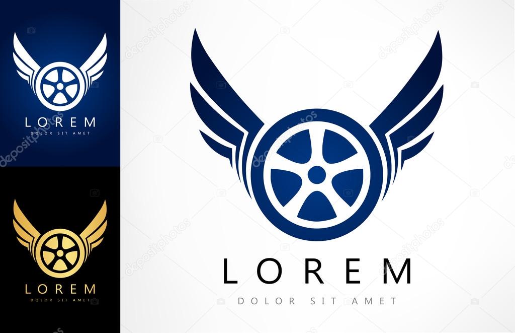 Wings and tire vector