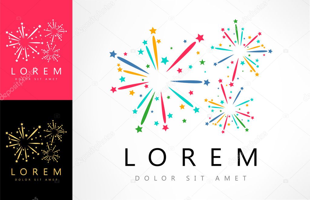 Fireworks vector logo