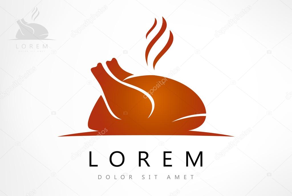Roast chicken sign icon. Hen bird meat logo.