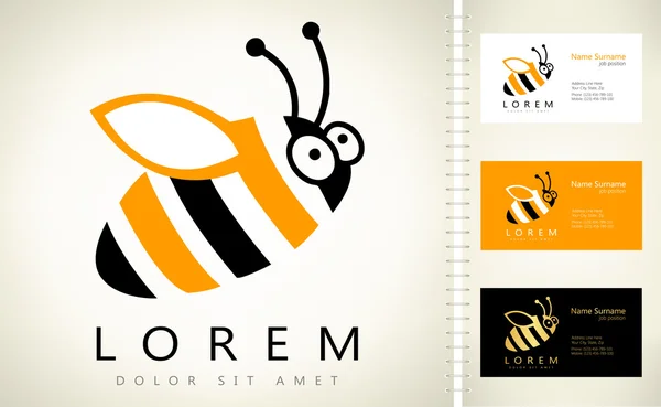 Logo vector abeja — Archivo Imágenes Vectoriales