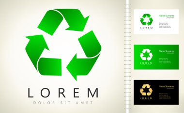 Logo vektör yeşil geri dönüşüm