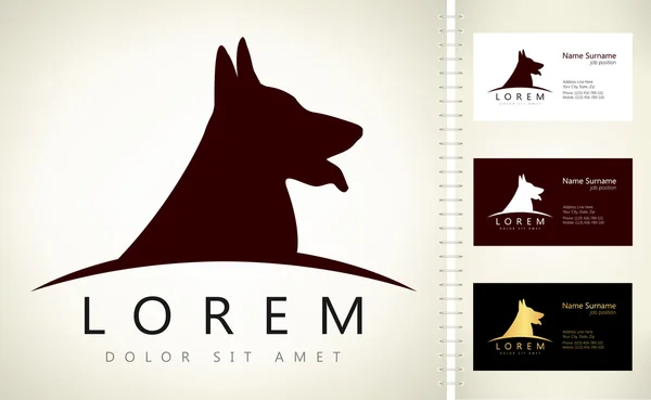 Logotipo perro vector — Archivo Imágenes Vectoriales