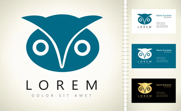 Baykuş logo vektör illüstrasyonu — Stok Vektör