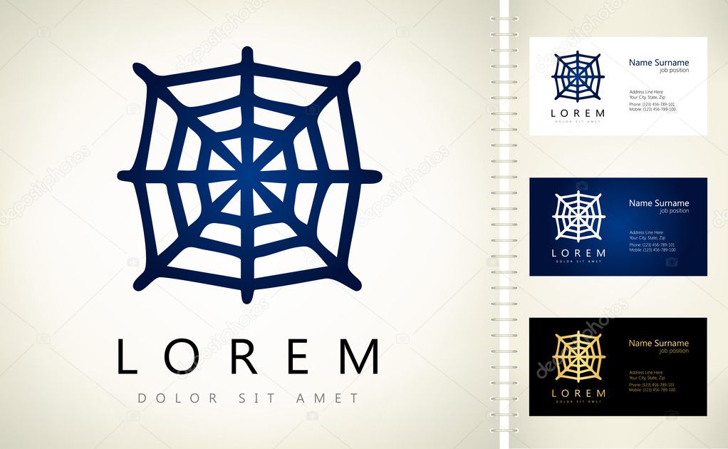 Cobweb vector. Vector graphic design elements for company logo.