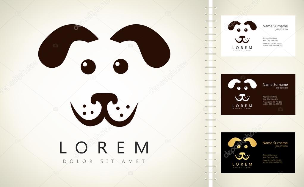 Dog logo. Vector graphic design elements for company logo.