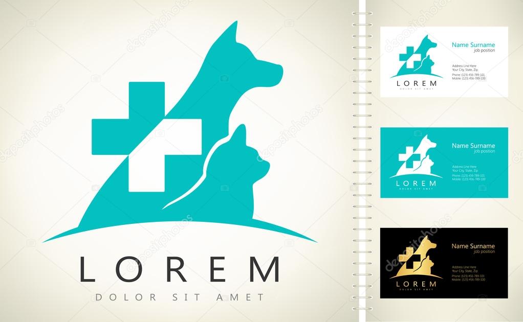 Cat and dog - symbol veterinary clinic