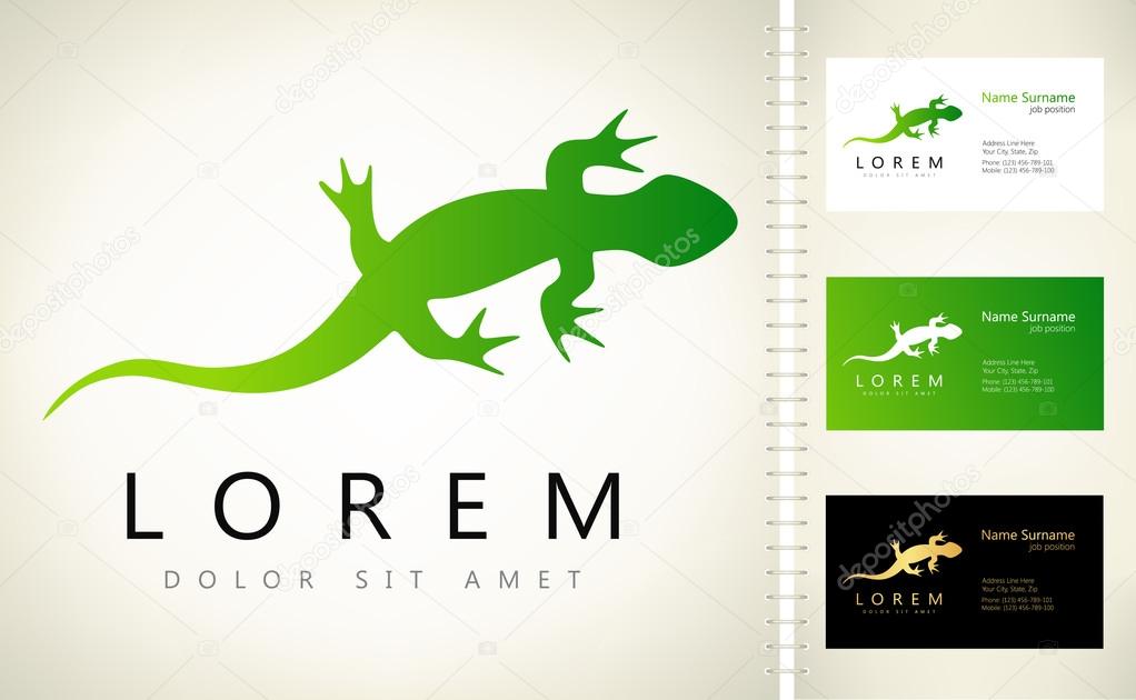 Lizard vector. Vector graphic design elements for company logo.