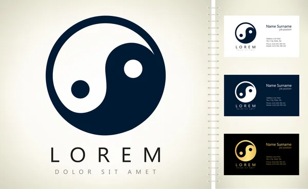 Logotipo Yin yang — Archivo Imágenes Vectoriales