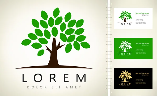 Albero verde logo vettoriale — Vettoriale Stock