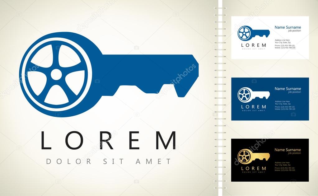 Car keys vector. Car logo.